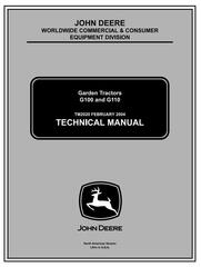 TM2020 - John Deere G100, G110 Lawn and Garden Tractors (North America) Technical Service Manual