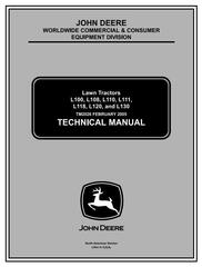 TM2026 - John Deere L100, L110, L120, L130, L118, L111 Lawn Tractors Technical Service Manual