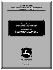 TM2046 - John Deere LX280, LX280AWS, LX289 (SN.100001-) Lawn Tractors Technical Service Manual