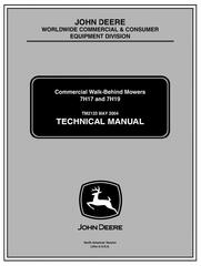 TM2133 - John Deere Commercial Walk-Behind Mowers Models 7H17, 7H19 Diagnostic, Repair Technical Service Manual