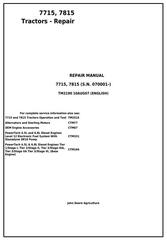 TM2190 - John Deere 7715, 7815 Tractors (SN. from 070001) Service Repair Technical Manual