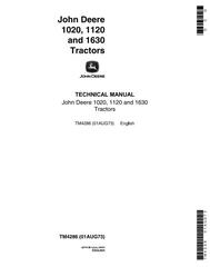 TM4286 - John Deere 1020, 1120, 1630 Tractors Technical Service Manual