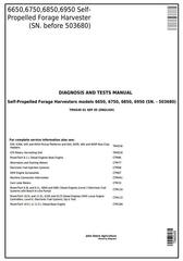 TM4549 - John Deere 6650, 6750, 6850, 6950 Self-Propelled Forage Harvester (SN.-503680) Diagnostic Manual