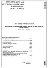 TM4621 - John Deere 6650, 6750, 6850, 6950 Forage Harvesters (SN.503681-504430) Diagnostic Service Manual