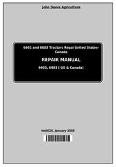 TM6024 - John Deere Tractors 6403 and 6603 2WD or MFWD (North American) Service Repair Technical Manual