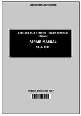 TM8130 - John Deere Tractors 6415 and 6615 (South America) Service Repair Technical Manual